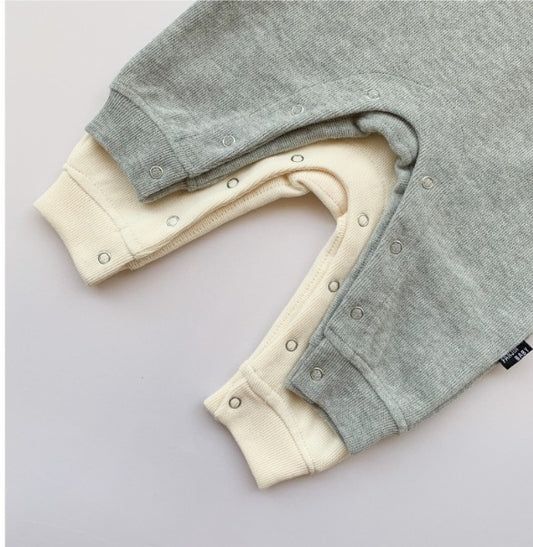 Embroidered Bear Plaid Baby Romper