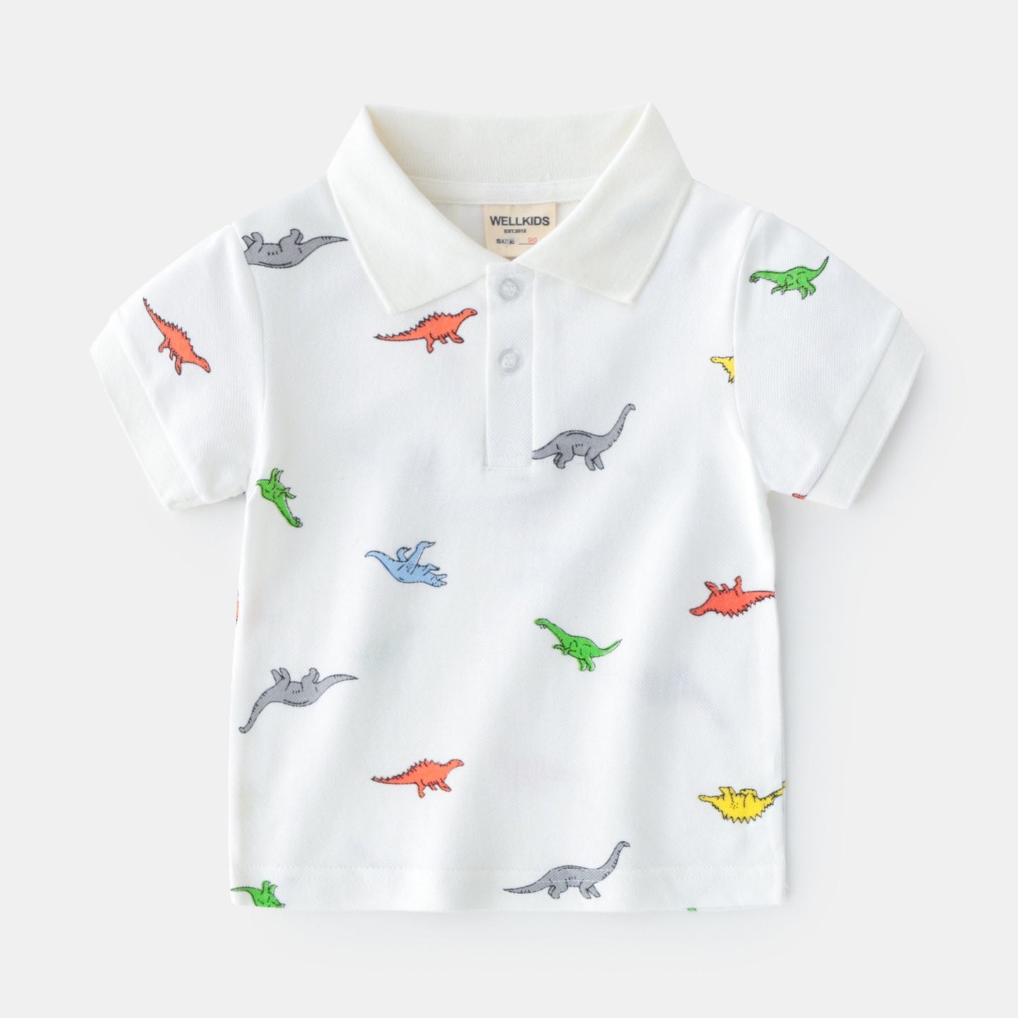T-shirt Enfant Garçon Coton Anti-humidité Manches Courtes Dessin Animé Tendance Décontracté