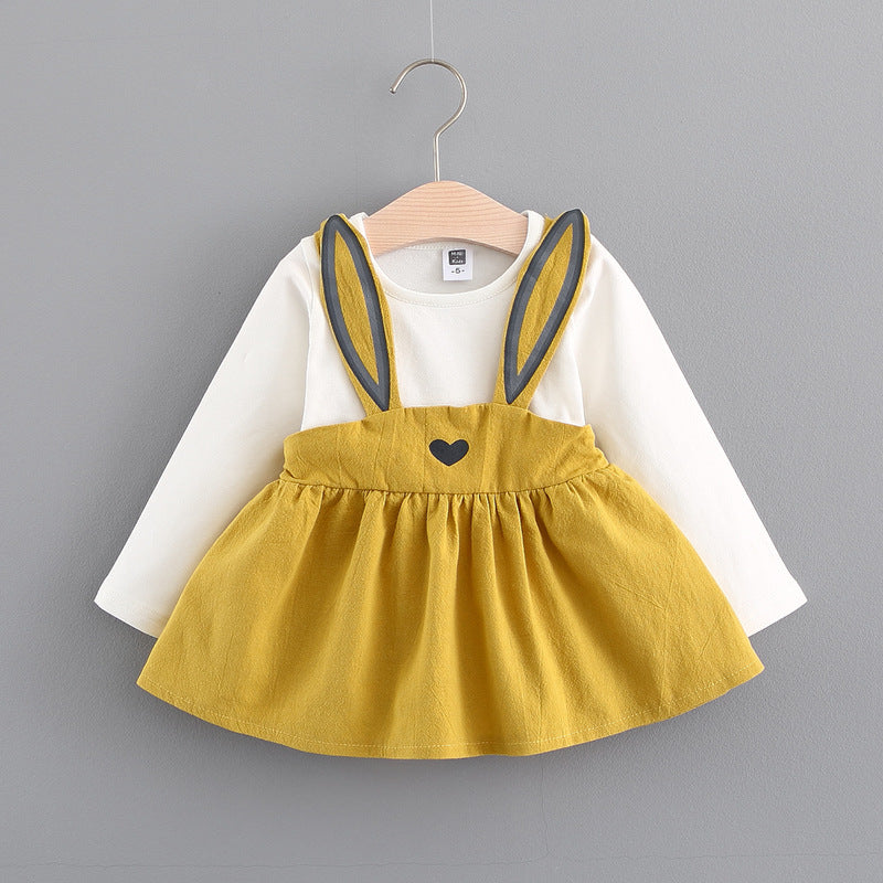 Korean Style Cute Rabbit Baby Girl Dress