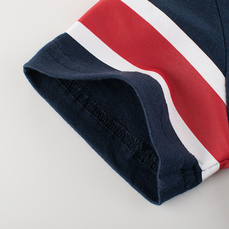 T-shirt d'été pour enfants, manches courtes, hauts à demi-manches pour garçons