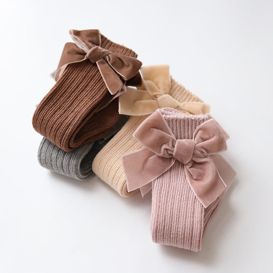 Bowknot woolen baby socks