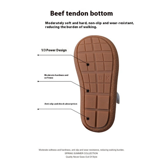 Girls’ Soft Leather Cartoon Shoes