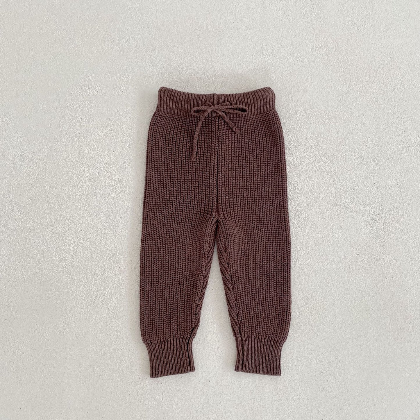 Infants And Children Baby Bunched Feet Style Pants Cotton Knitted