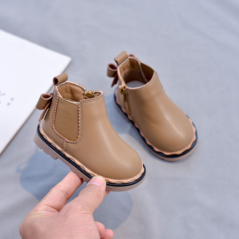 Bottes Martin Tube Filles Nœud Papillon