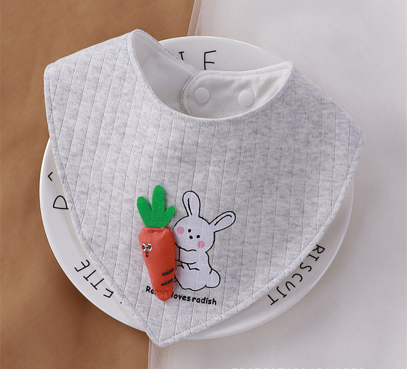 Newborn Baby Cotton Soft Bib Cartoon Pattern