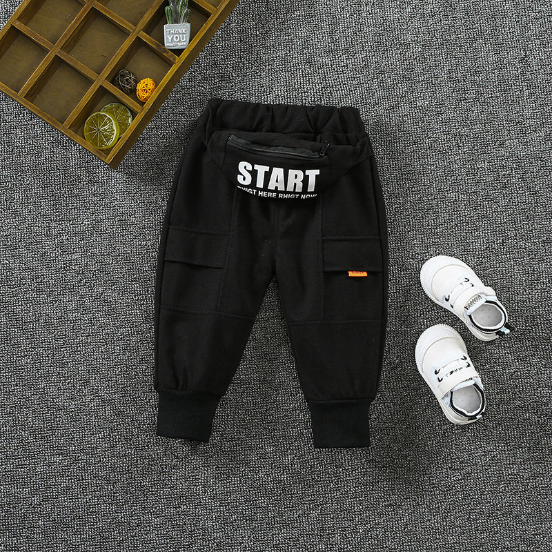 Pantalon décontracté de style occidental pour garçons printemps et automne - Vêtements de travail pour enfants