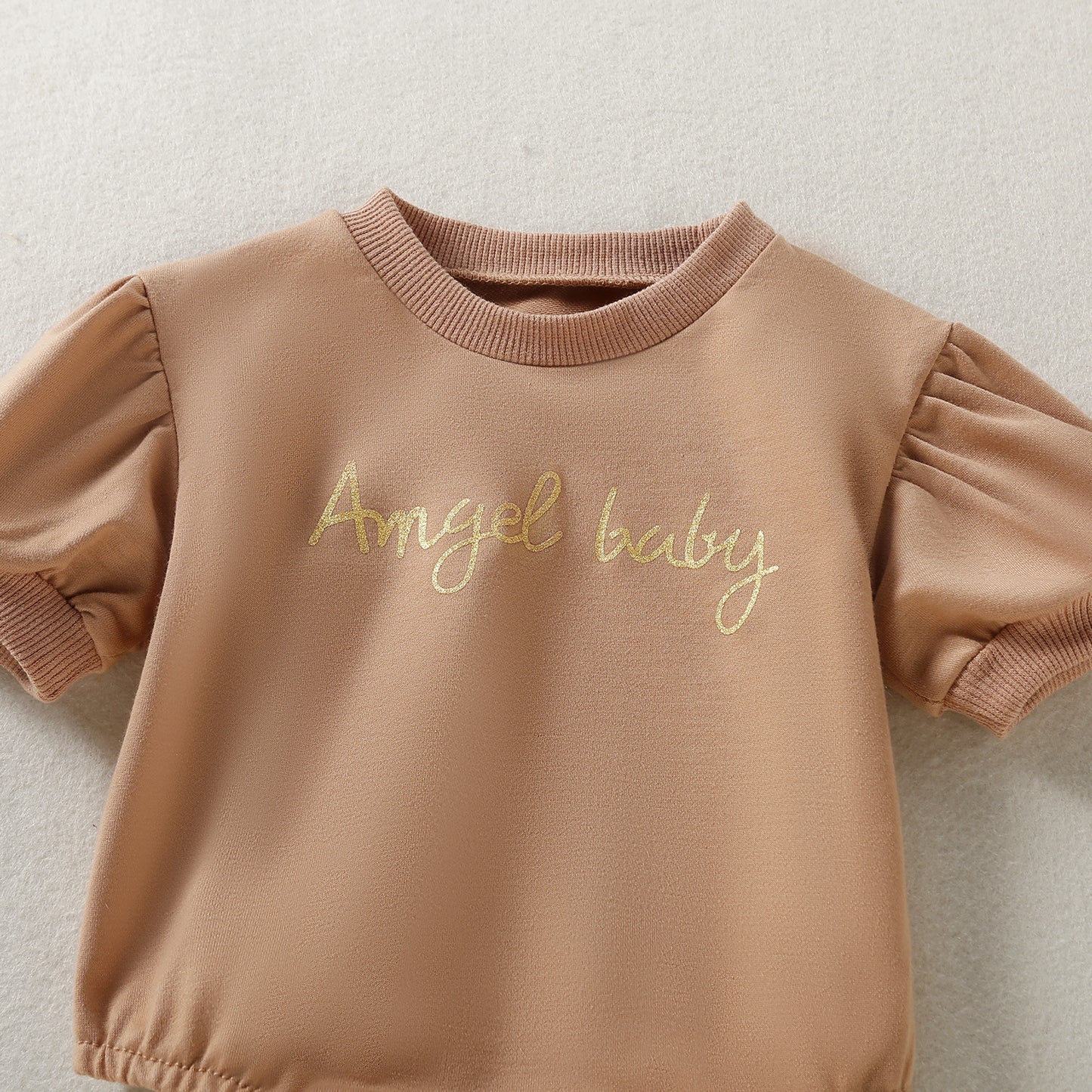 Baby Embroidered Half Sleeve Triangle Rompers