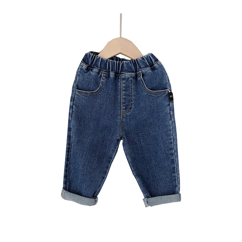 Robe de fille Robe d'automne Jeans amples pour fille Pantalon long pour enfants