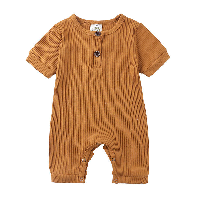 Barboteuse Rayée Bavoir Bébé Salopette Body Vêtements à Coudre Motif Animaux Dessin Animé