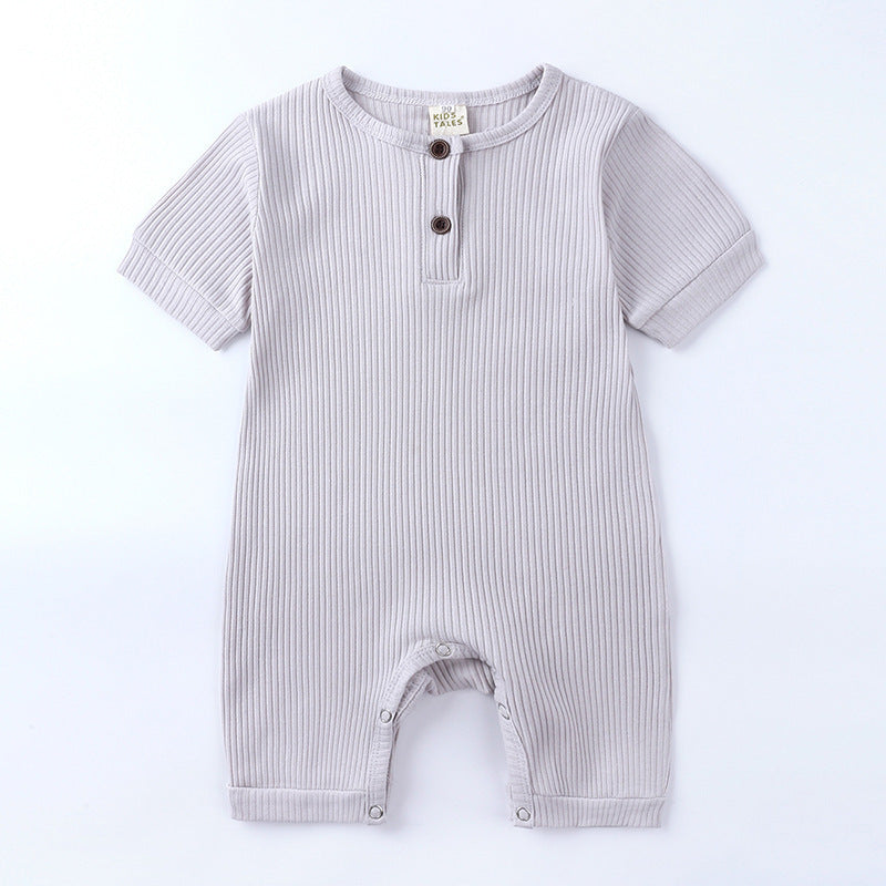 Barboteuse Rayée Bavoir Bébé Salopette Body Vêtements à Coudre Motif Animaux Dessin Animé