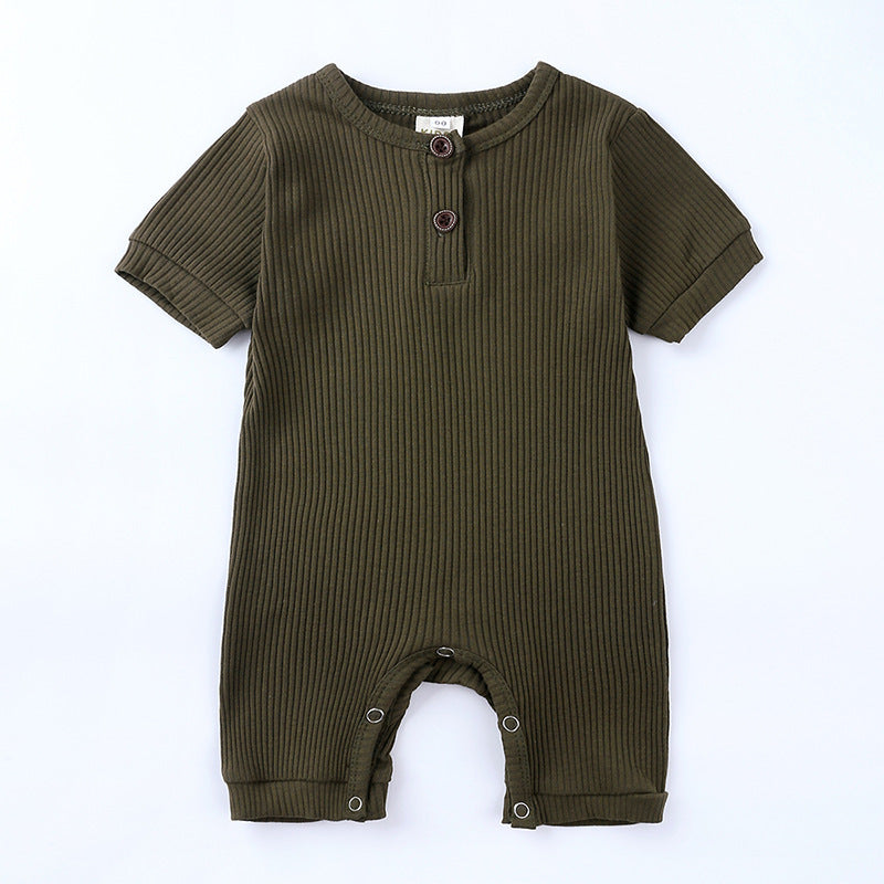 Barboteuse Rayée Bavoir Bébé Salopette Body Vêtements à Coudre Motif Animaux Dessin Animé