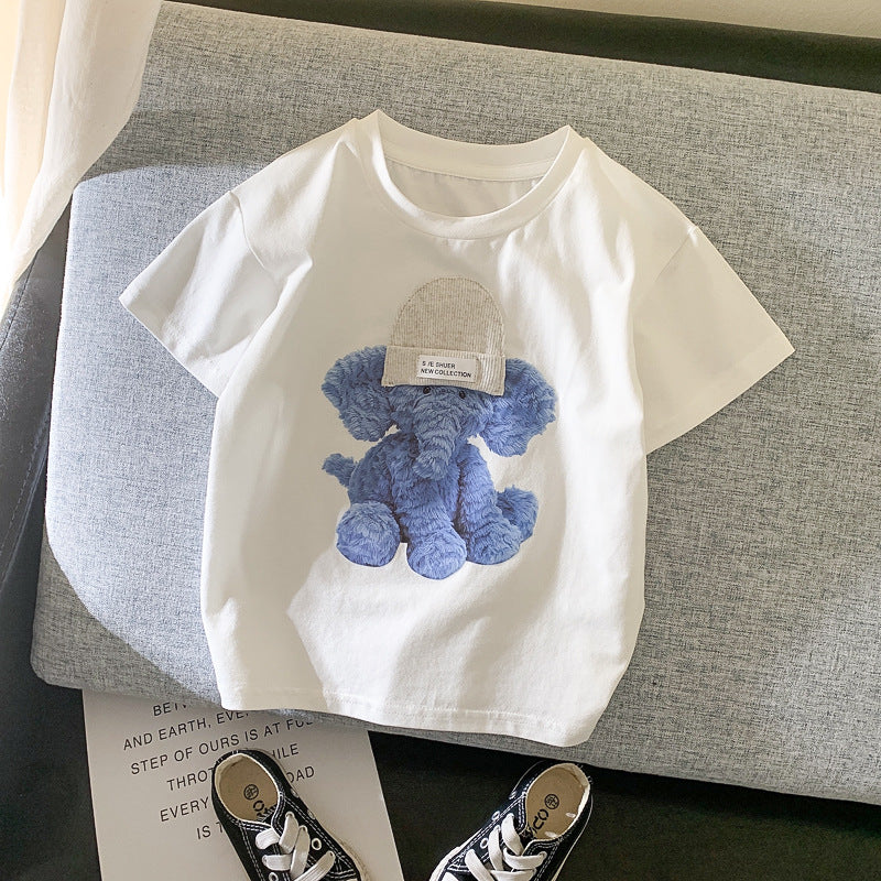 Summer Children"s Cartoon Short Sleeve For Boys And Girls