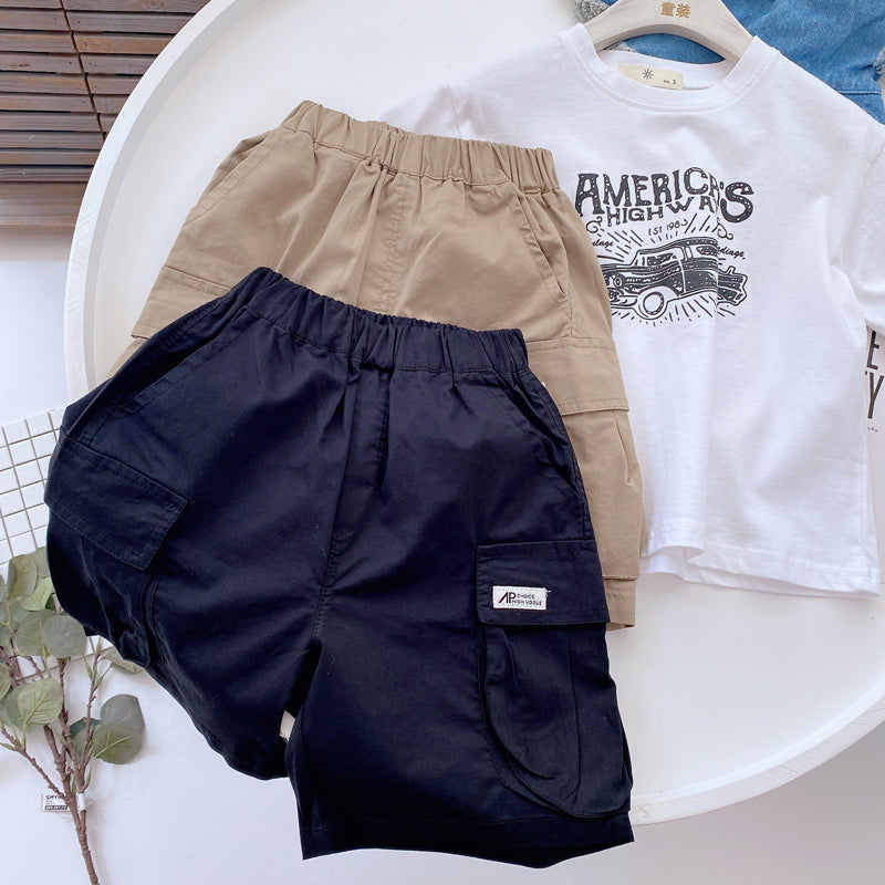 Shorts d'été en coton fin Magic West pour enfants, style coréen, décontractés, pour garçons et bébés.
