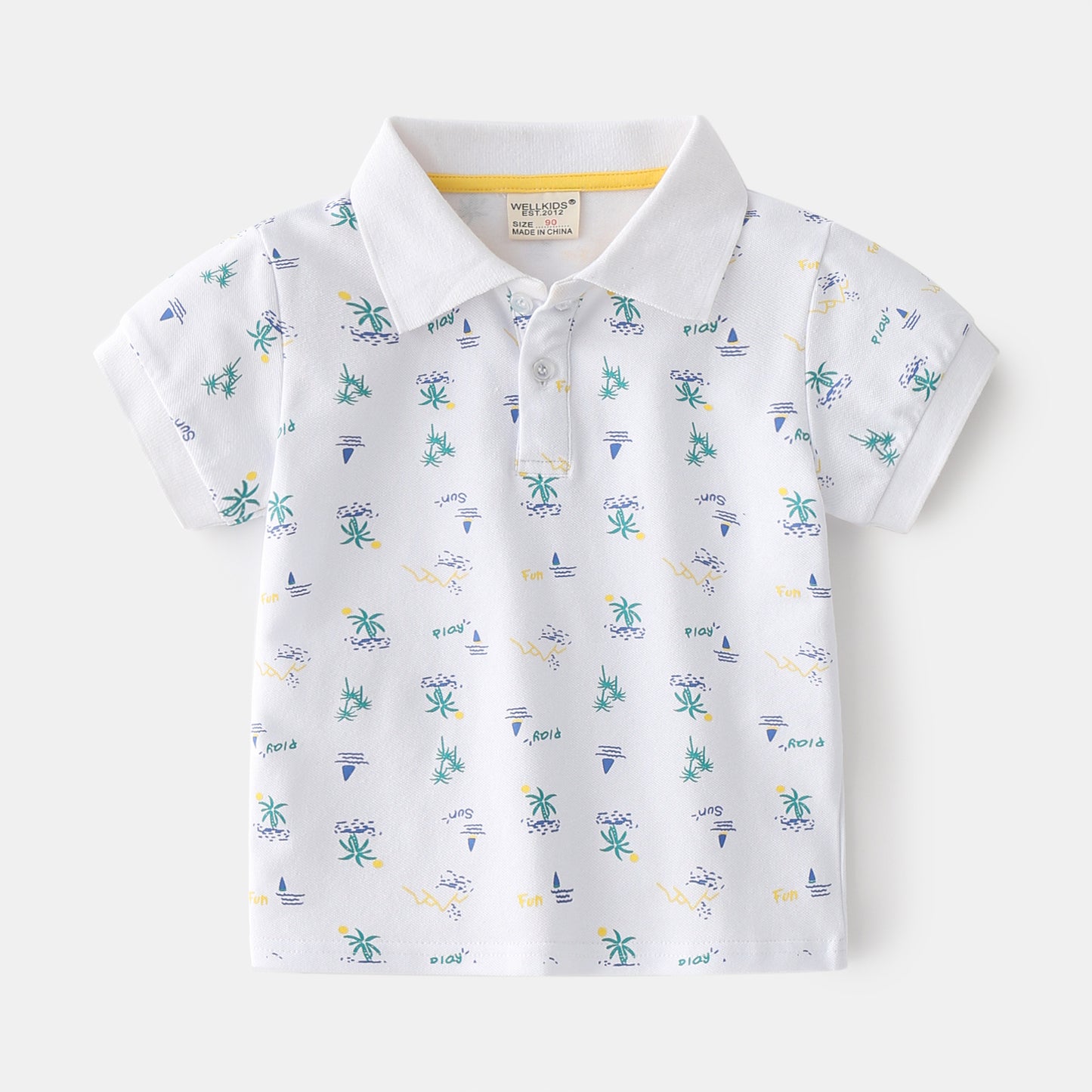 Polo à manches courtes en coton pour garçons d'été