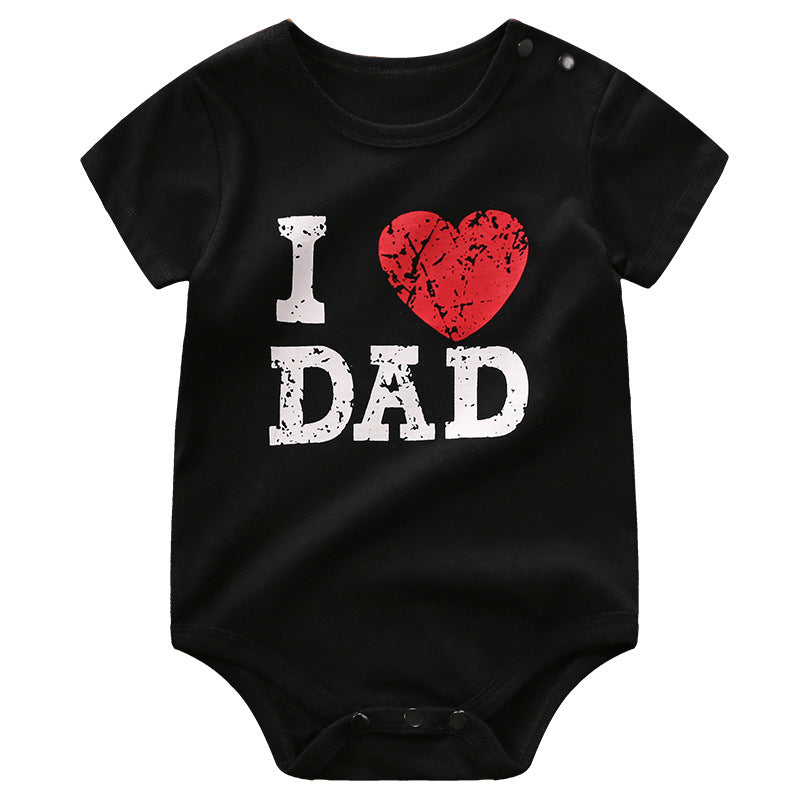 LOVE YOU DAD MOM  triangle romper