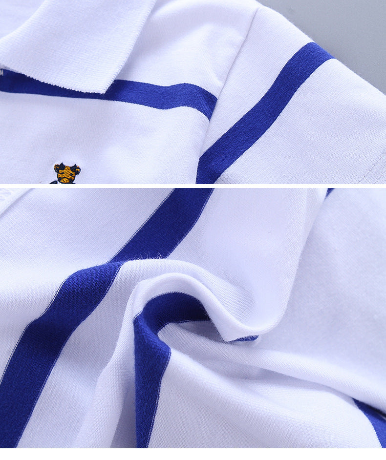 T-shirt Polo Manches Courtes Garçons Style Collège