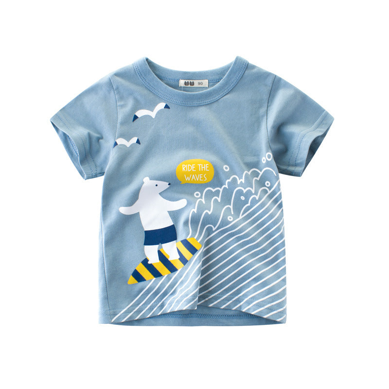 T-shirts enfant à manches courtes, vêtements de bébé, garçons