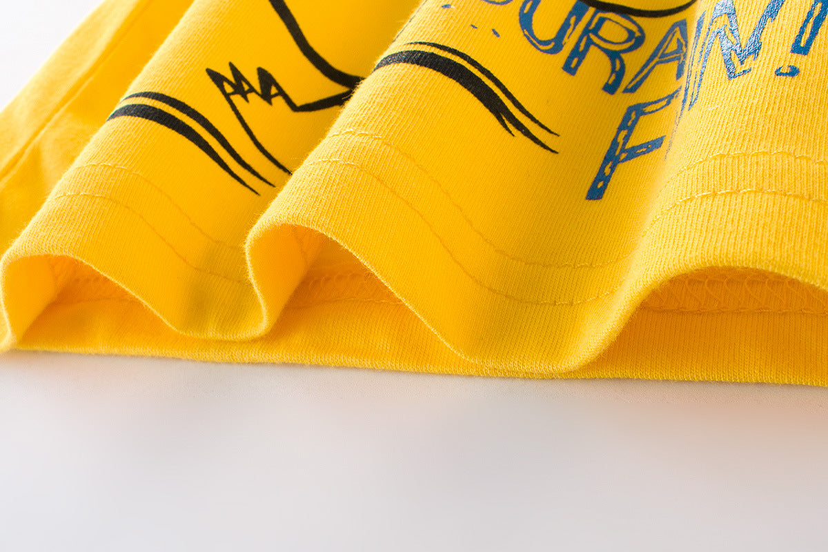 Vêtements pour enfants, une nouvelle version coréenne de vêtements pour enfants pour l'été, T-shirt pour garçon, pull à manches courtes pour bébé pour l'été