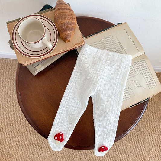 Autumn Baby Cute Small Mushroom Trousers