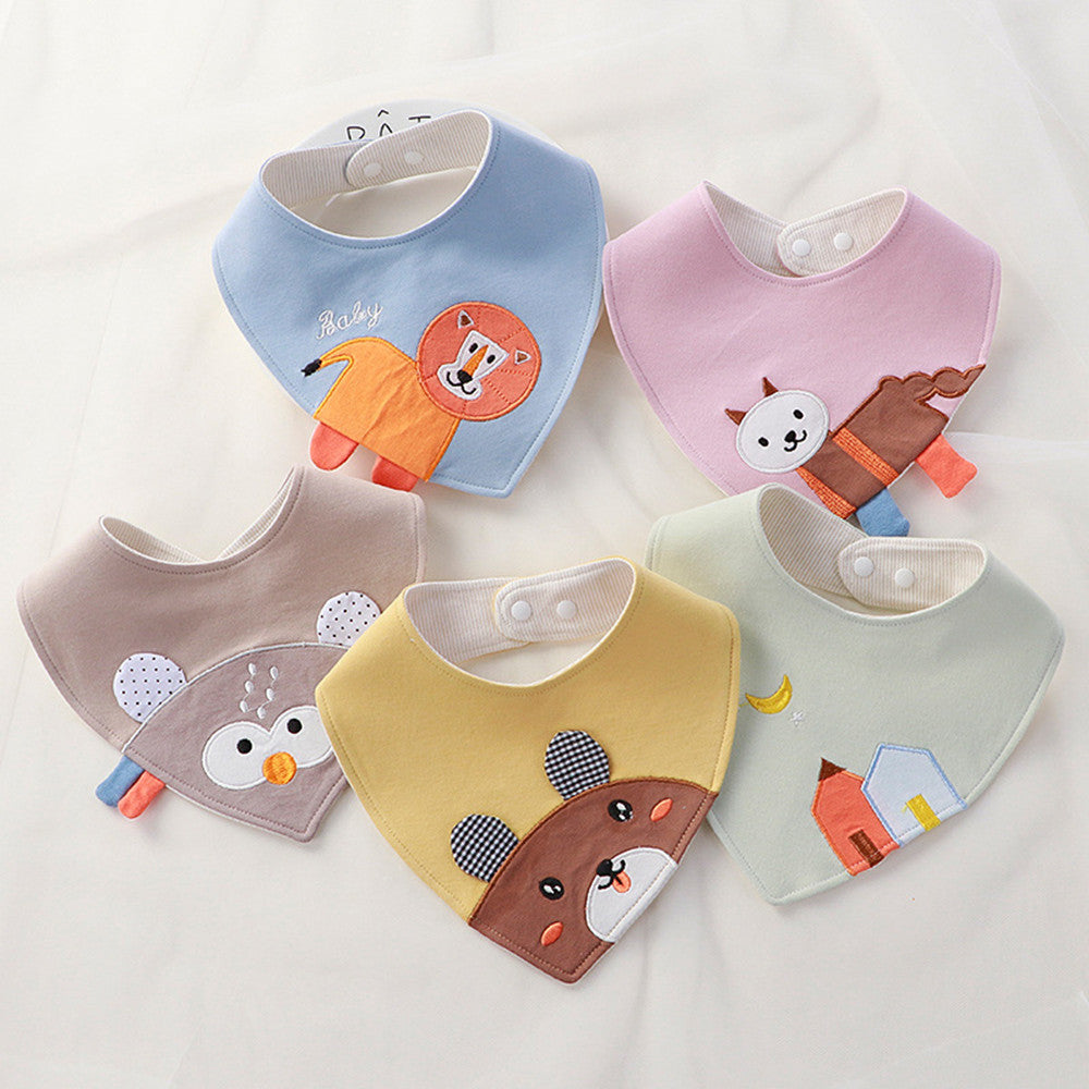 Newborn Baby Cotton Soft Bib Cartoon Pattern