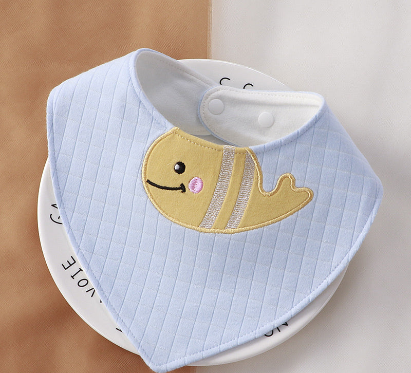 Newborn Baby Cotton Soft Bib Cartoon Pattern