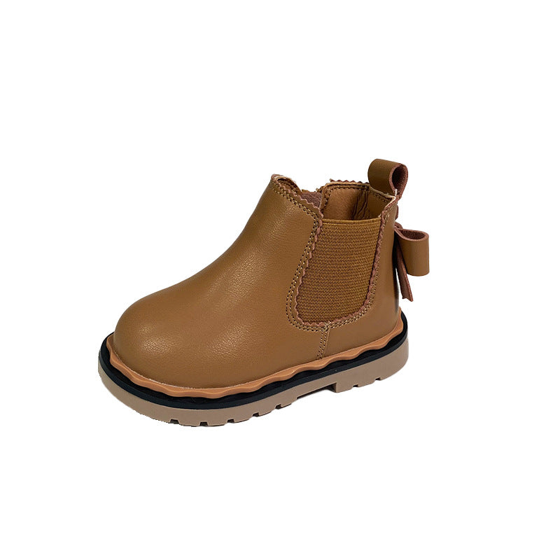 Bottes Martin Tube Filles Nœud Papillon