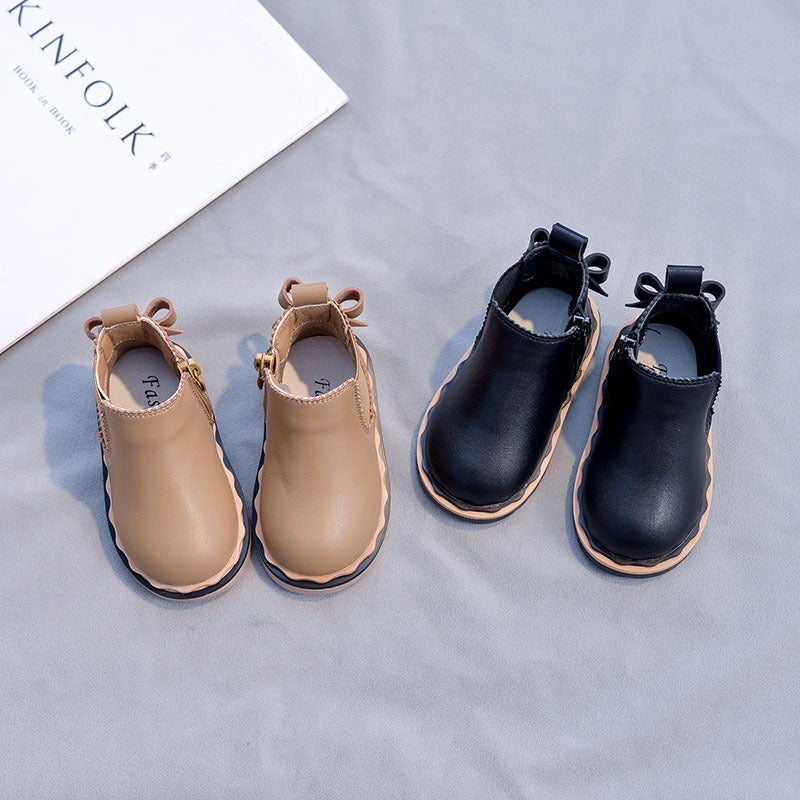 Bottes Martin Tube Filles Nœud Papillon