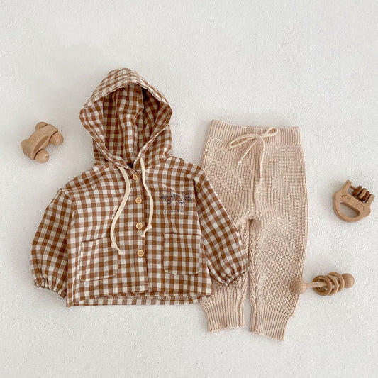 Infants And Children Baby Bunched Feet Style Pants Cotton Knitted