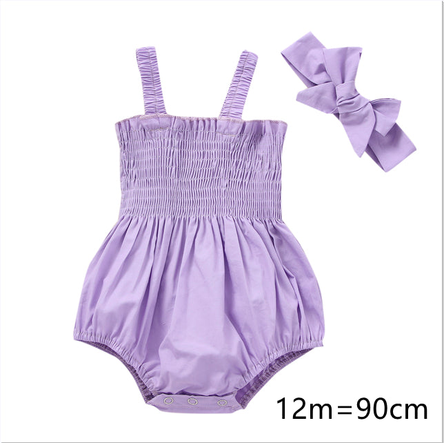 Infant Baby Girls 2Pcs Summer Outfits, Sleeveless Frill