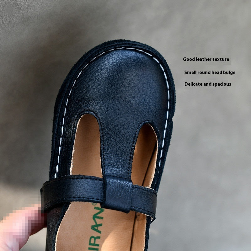 Chaussures en cuir véritable souple pour bébés et enfants
