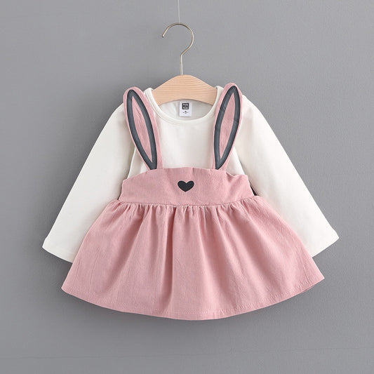 Korean Style Cute Rabbit Baby Girl Dress