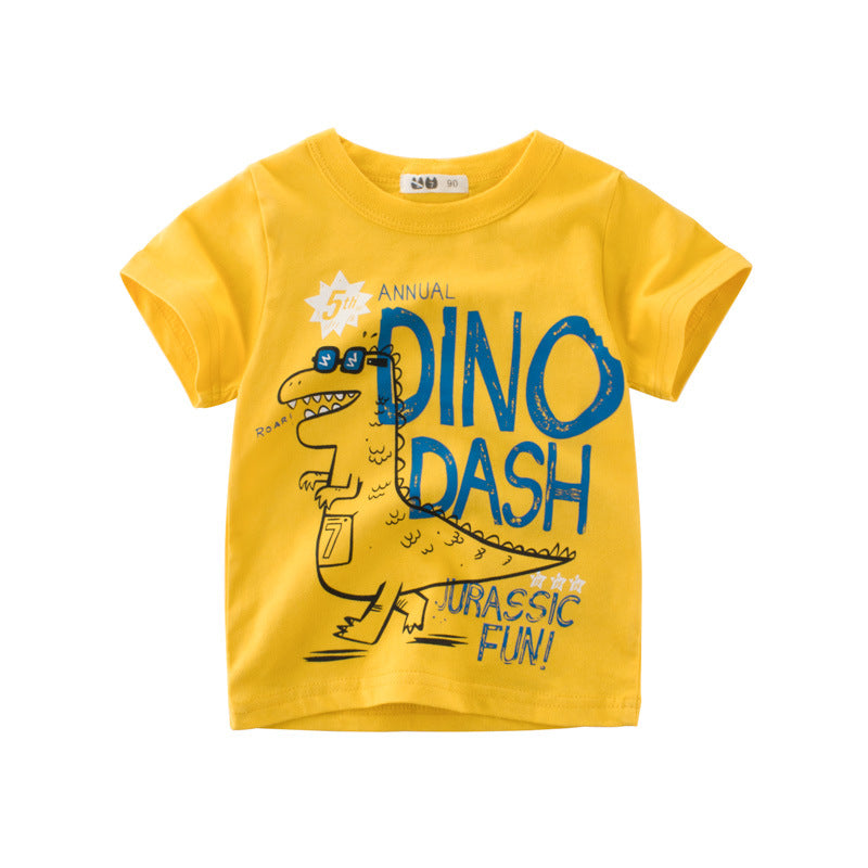 Vêtements pour enfants, une nouvelle version coréenne de vêtements pour enfants pour l'été, T-shirt pour garçon, pull à manches courtes pour bébé pour l'été