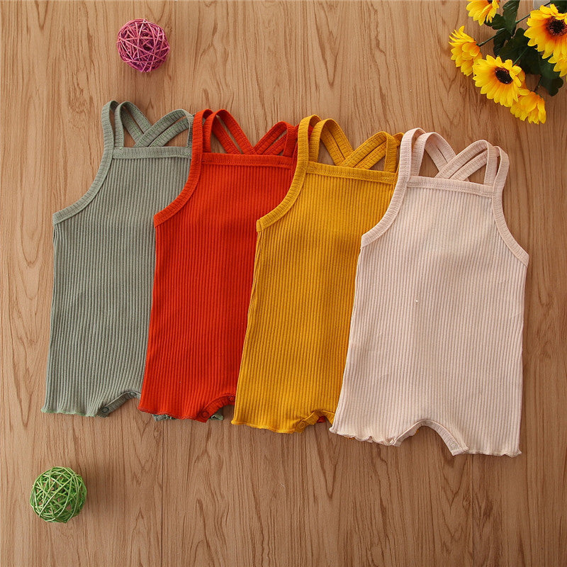 Sleeveless Casual Cotton Romper