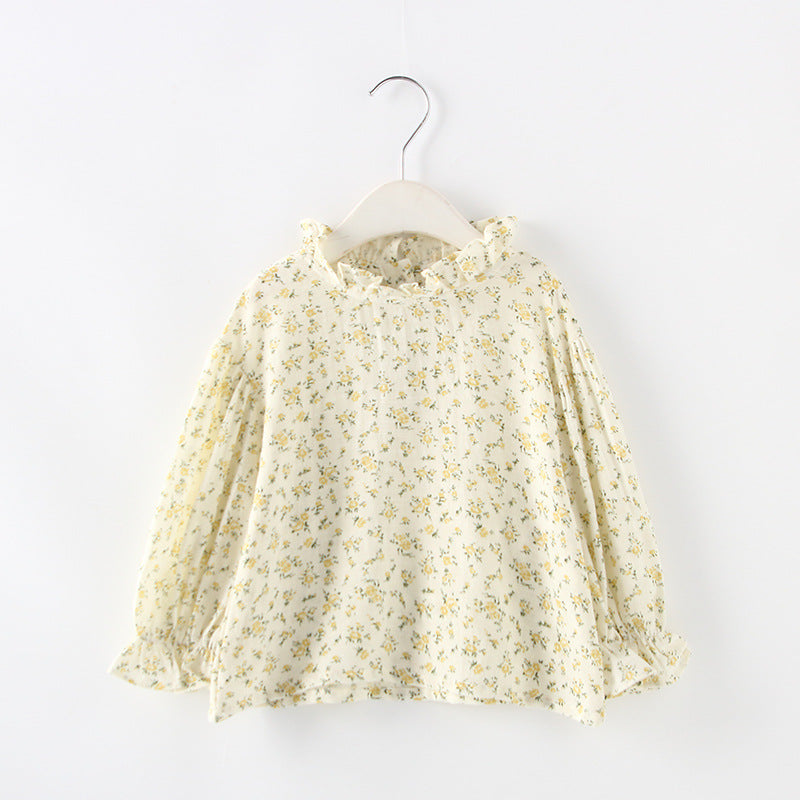Spring New Children's Japanese Korea Magnanimous Cotton Crinkle Tops