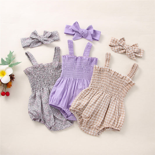 Infant Baby Girls 2Pcs Summer Outfits, Sleeveless Frill