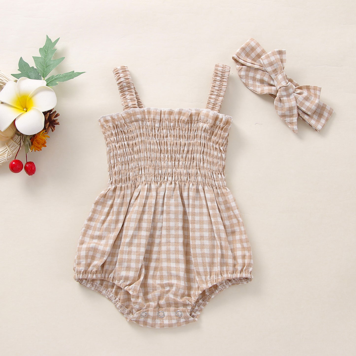 Infant Baby Girls 2Pcs Summer Outfits, Sleeveless Frill