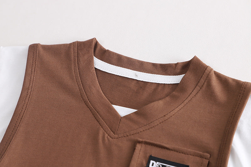 Ensemble d'été pour garçons Vêtements d'été à manches courtes