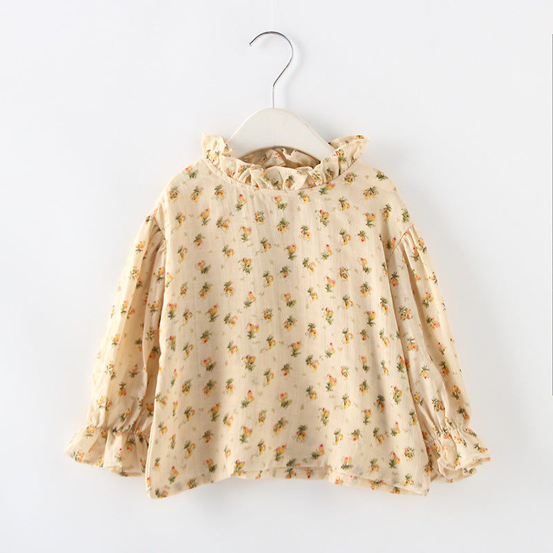 Spring New Children's Japanese Korea Magnanimous Cotton Crinkle Tops