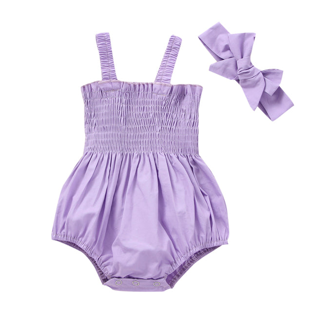 Infant Baby Girls 2Pcs Summer Outfits, Sleeveless Frill