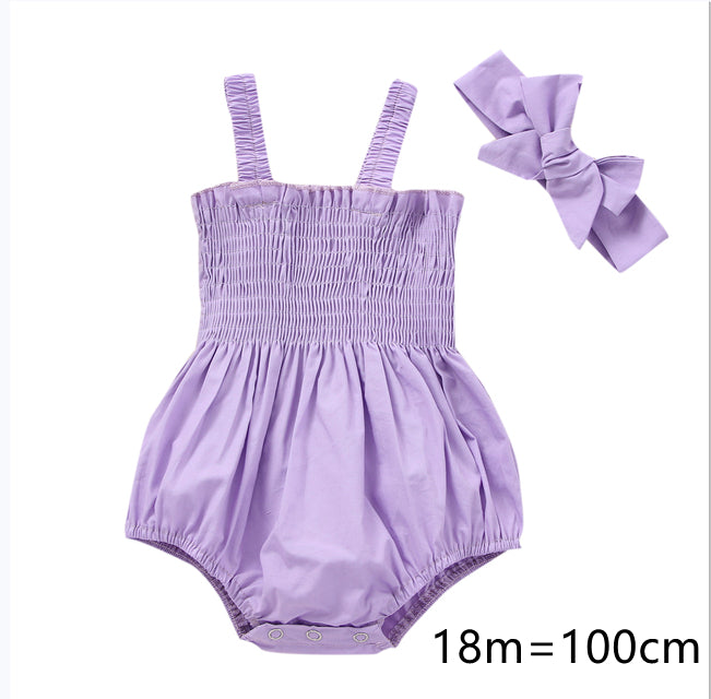 Infant Baby Girls 2Pcs Summer Outfits, Sleeveless Frill