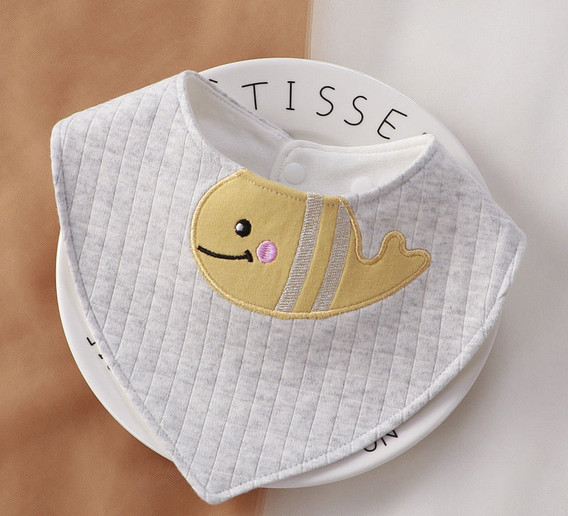 Newborn Baby Cotton Soft Bib Cartoon Pattern