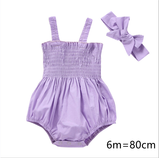 Infant Baby Girls 2Pcs Summer Outfits, Sleeveless Frill