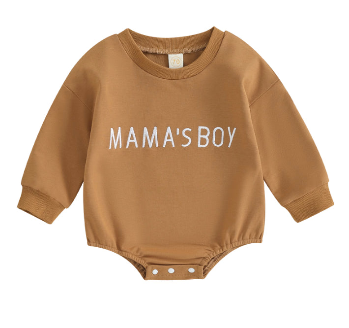 Grenouillère bébé hiver barboteuse imprimé lettre