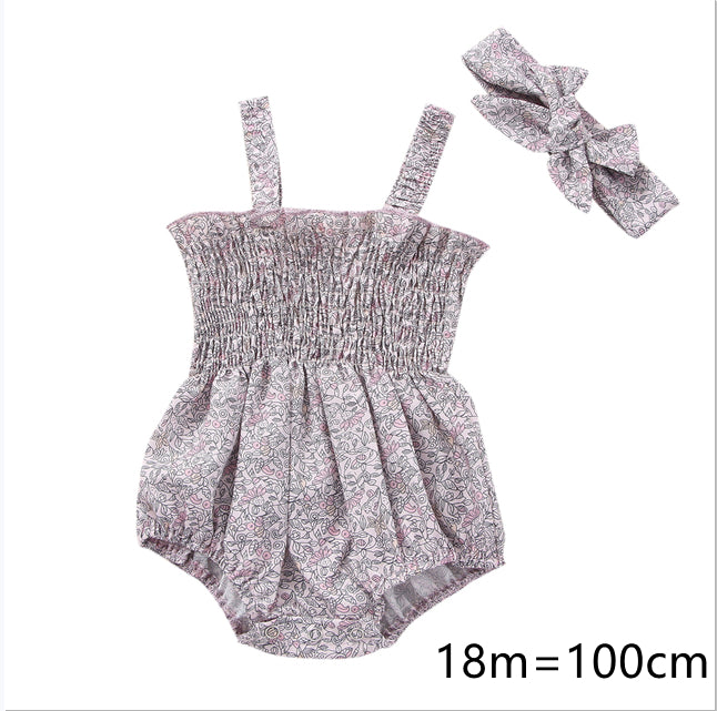 Infant Baby Girls 2Pcs Summer Outfits, Sleeveless Frill