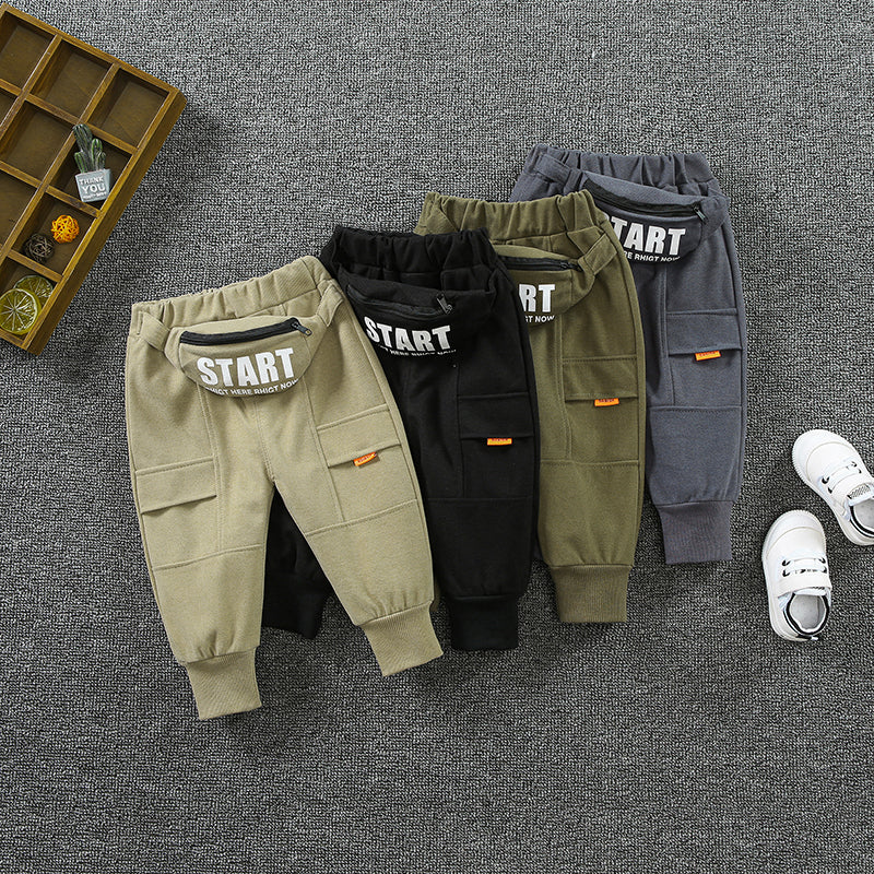 Pantalon décontracté de style occidental pour garçons printemps et automne - Vêtements de travail pour enfants