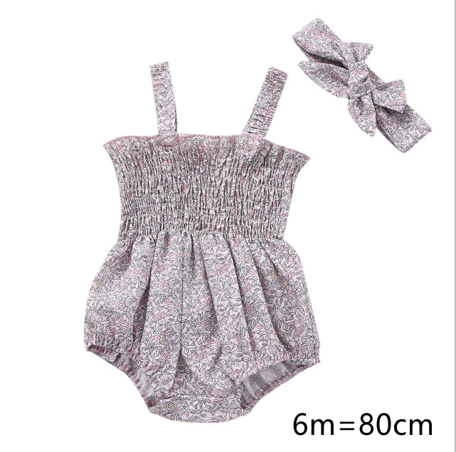 Infant Baby Girls 2Pcs Summer Outfits, Sleeveless Frill
