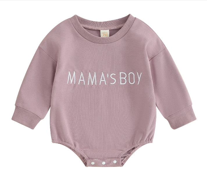Grenouillère bébé hiver barboteuse imprimé lettre