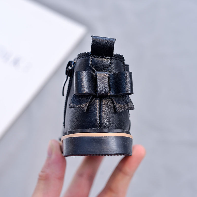 Bottes Martin Tube Filles Nœud Papillon