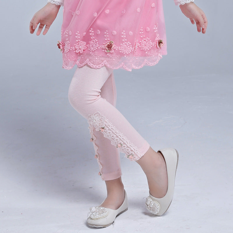Pantalon à glissière pour petite fille, printemps et automne, à porter en extérieur