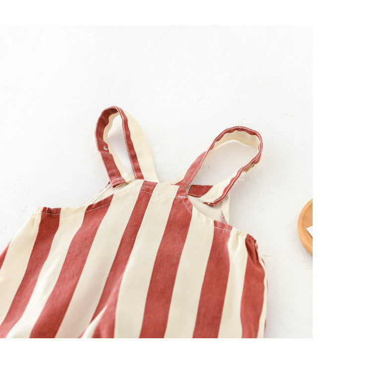 Baby Striped Letter Bibs With Adjustable Shoulder Straps
